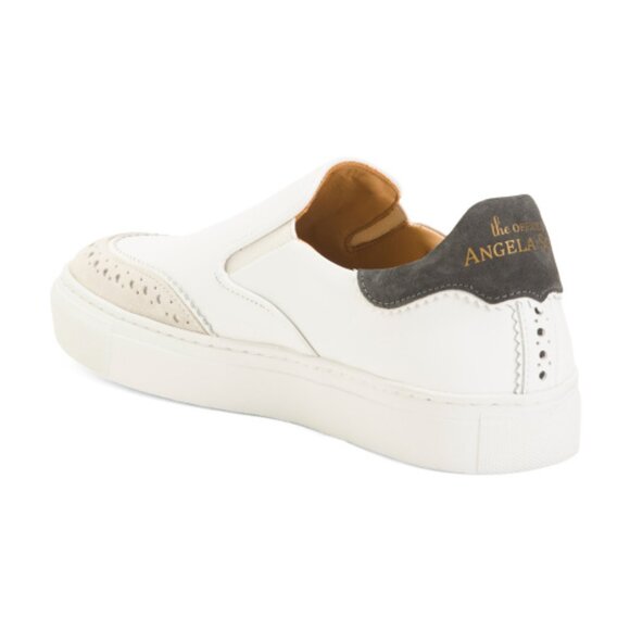 THE OFFICE OF ANGELA SCOTT Made In Portugal Leather The Harper Sneakers - Picture 2 of 4